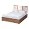 Baxton Studio Piera Modern Ash Walnut Brown Finished Wood Full Size 3-Drawer Storage Bed 175-9422-9620-Zoro - alternate 1